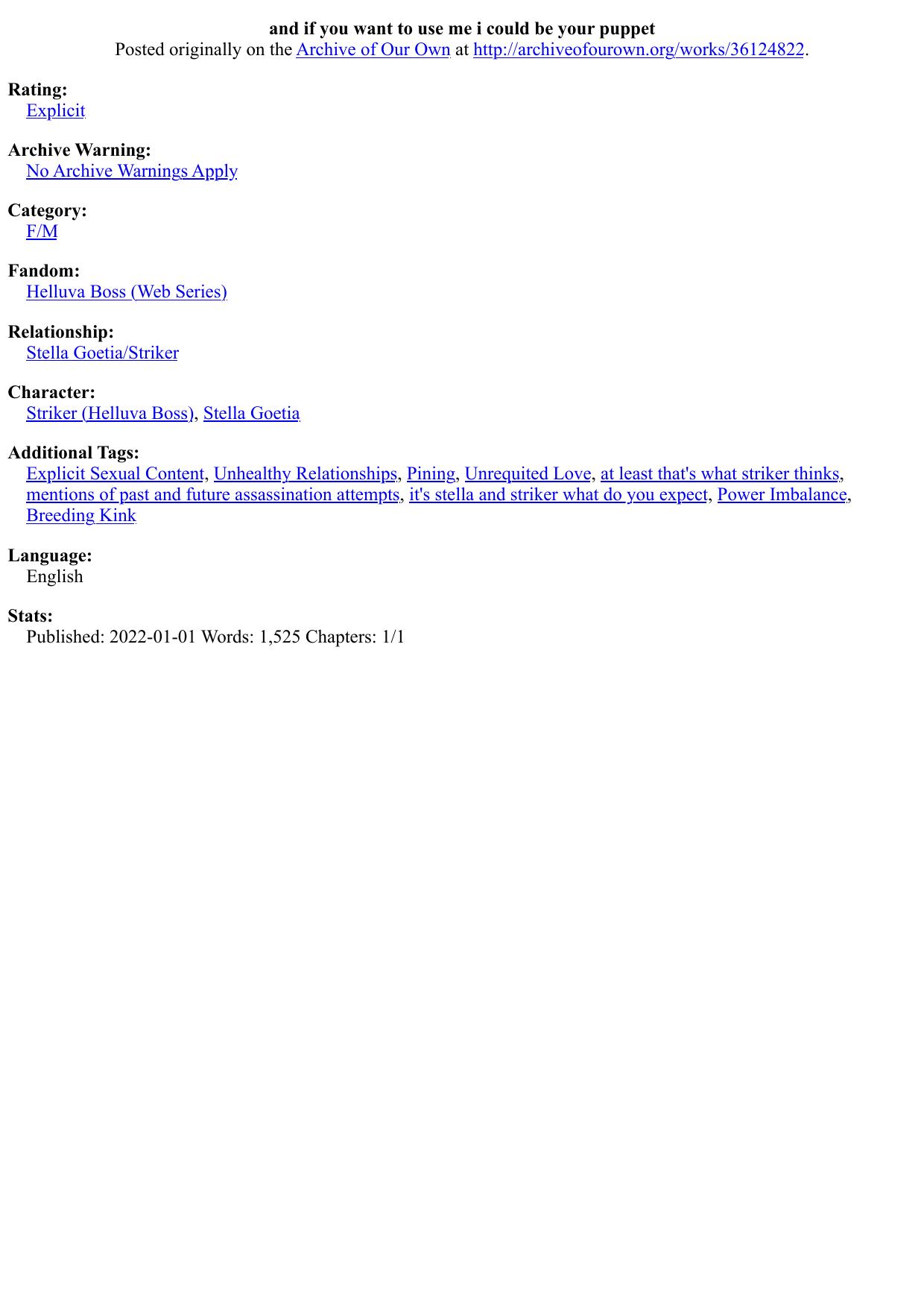 and if you want to use me i could be your puppet