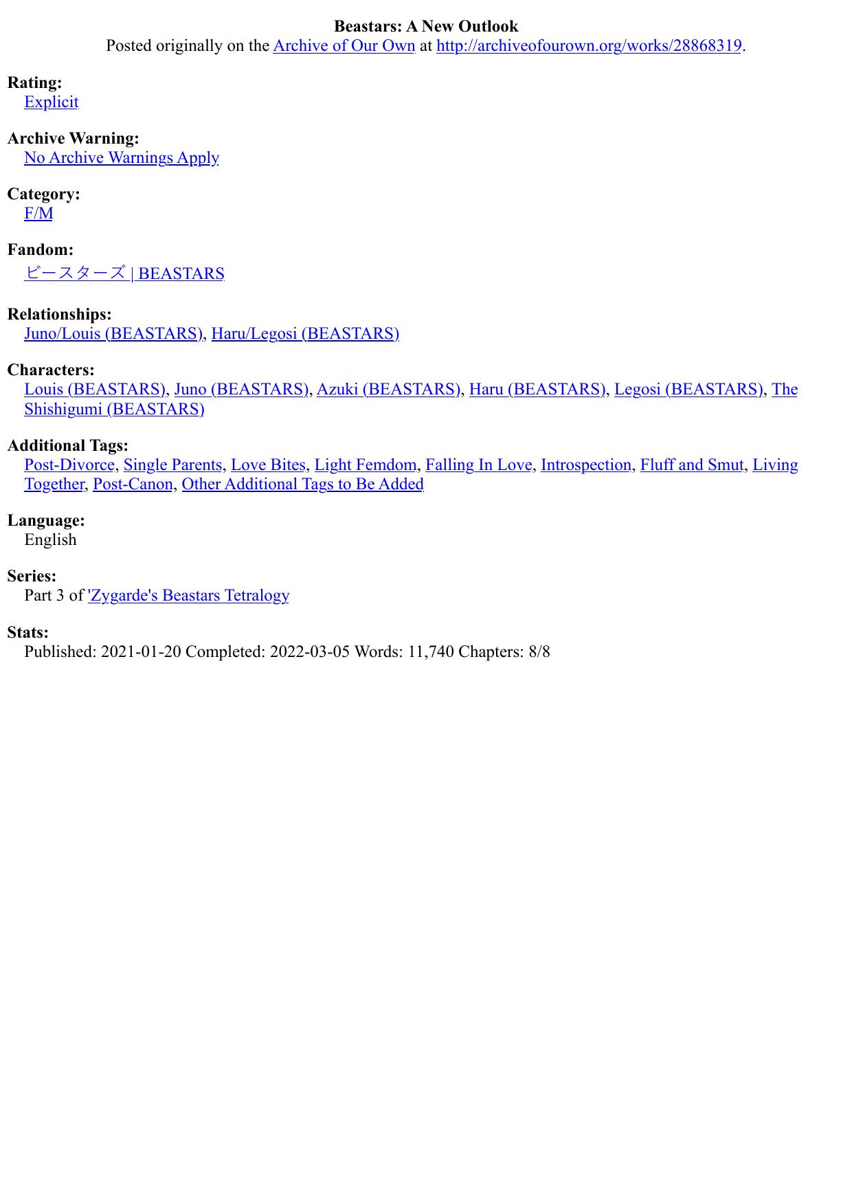 Beastars: A New Outlook