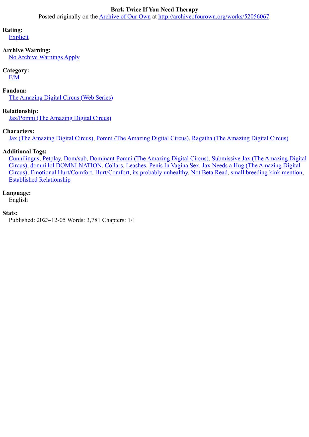 Bark Twice If You Need Therapy