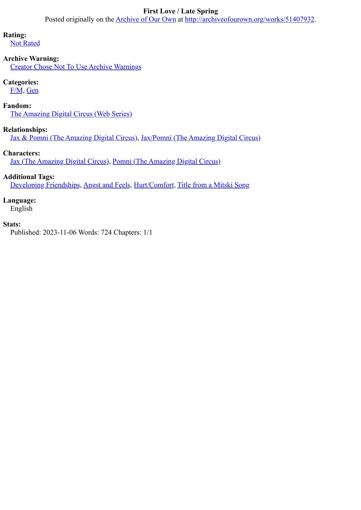 First Love / Late Spring