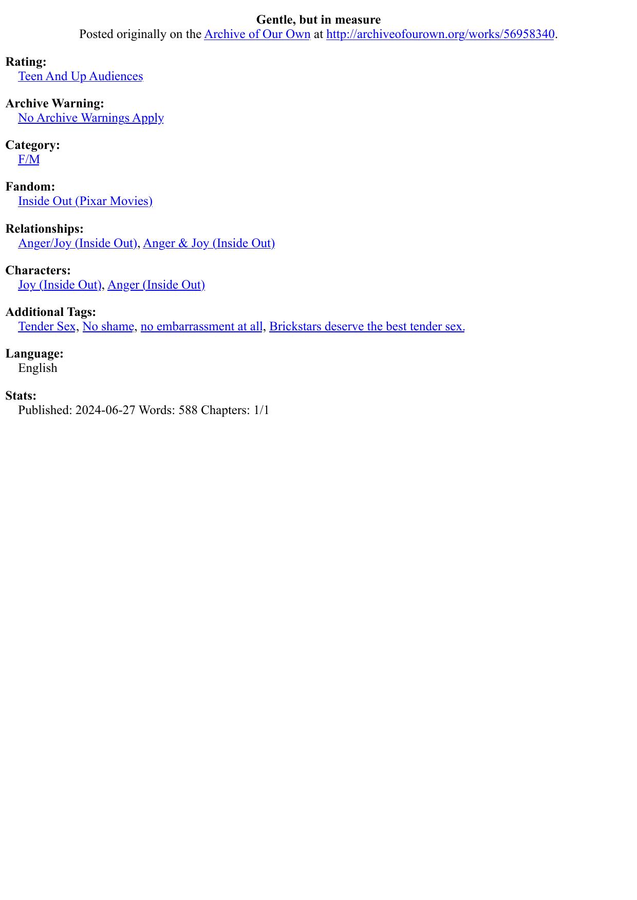 Gentle, but in measure