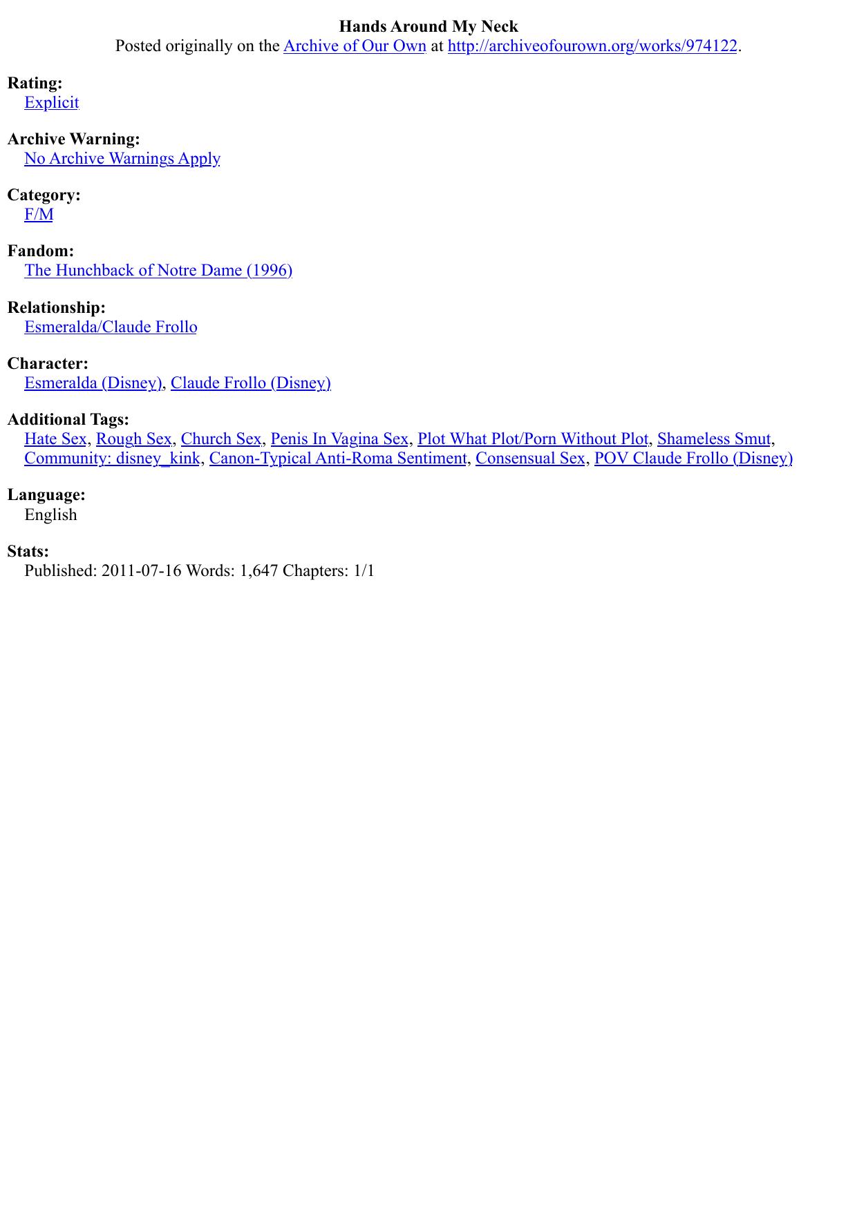 Hands Around My Neck