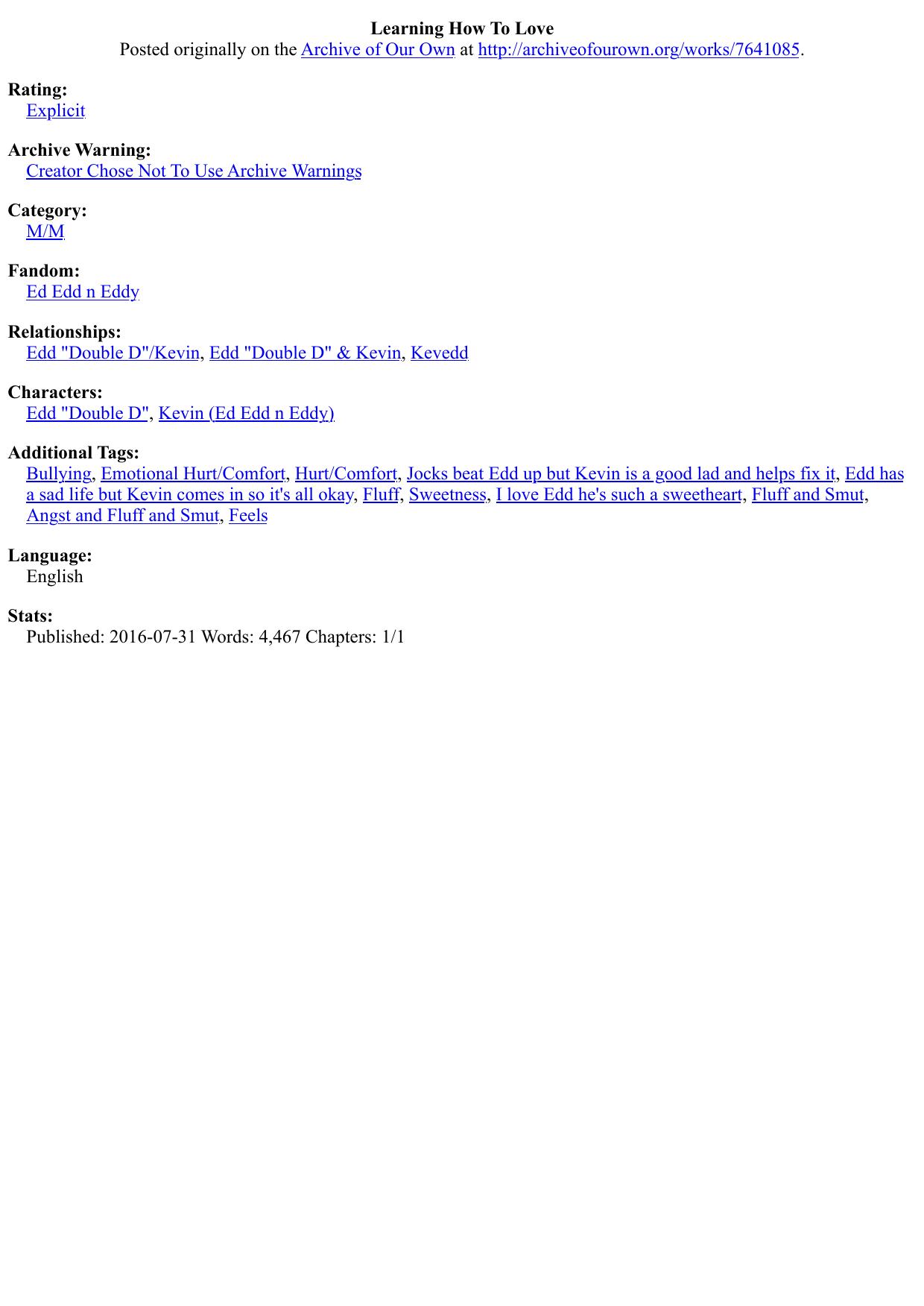 Learning How To Love