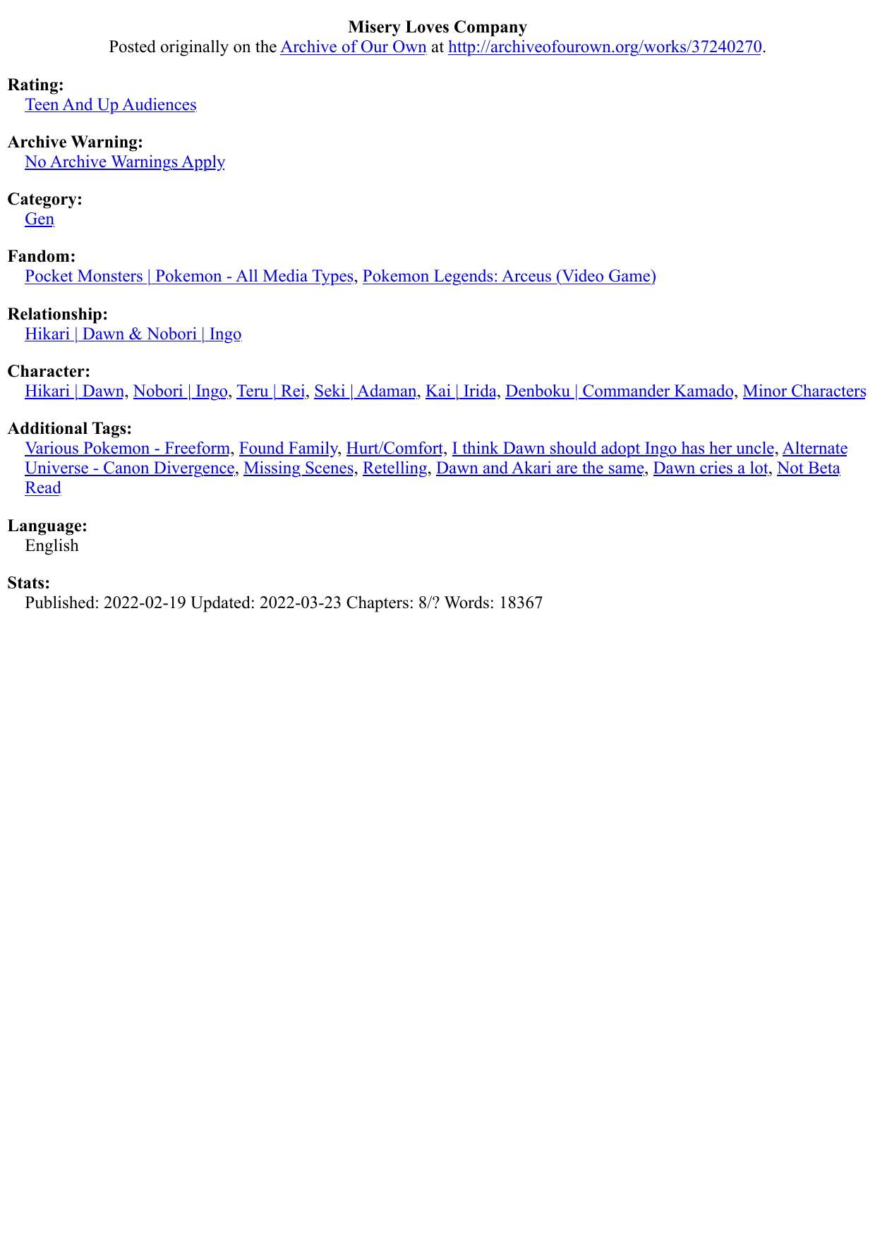 Misery Loves Company