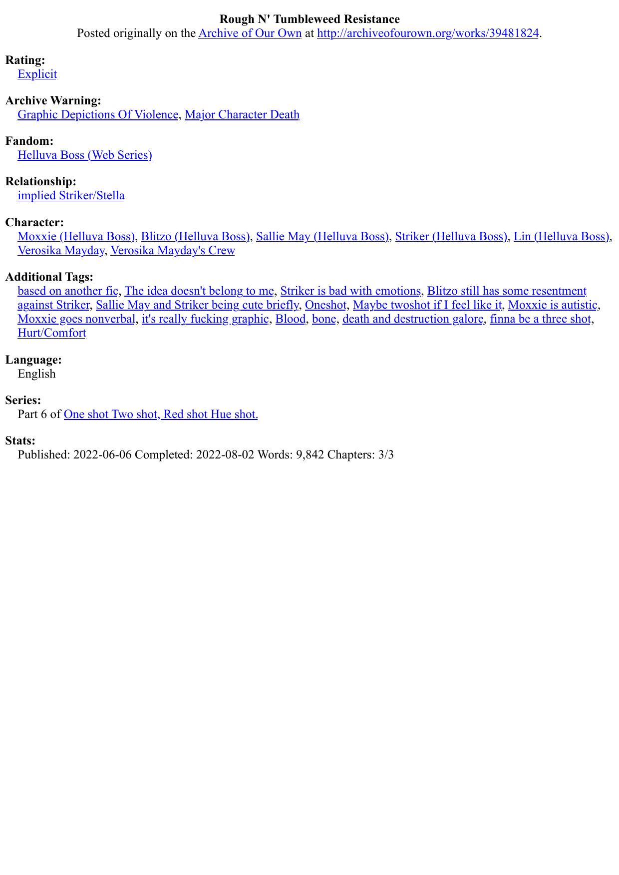 Rough N' Tumbleweed Resistance