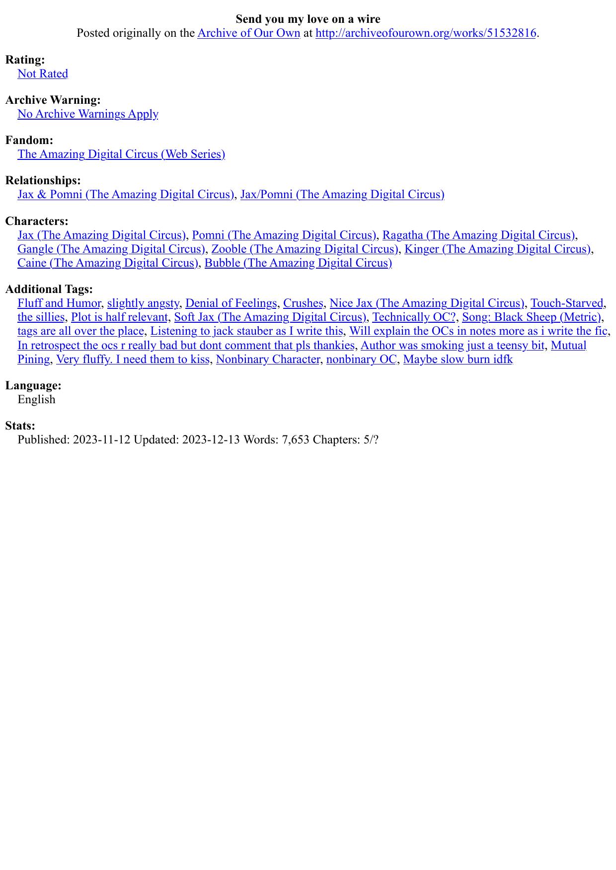 Send you my love on a wire