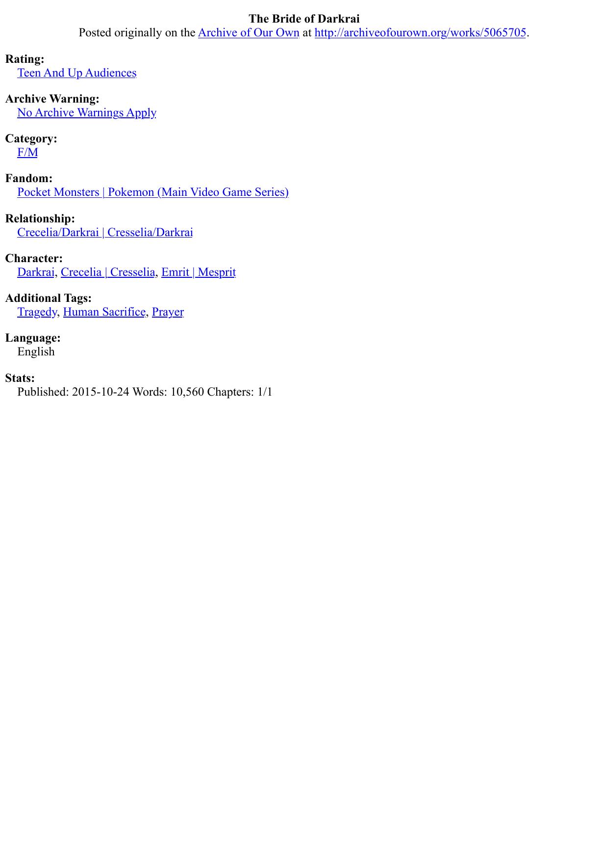 The Bride of Darkrai