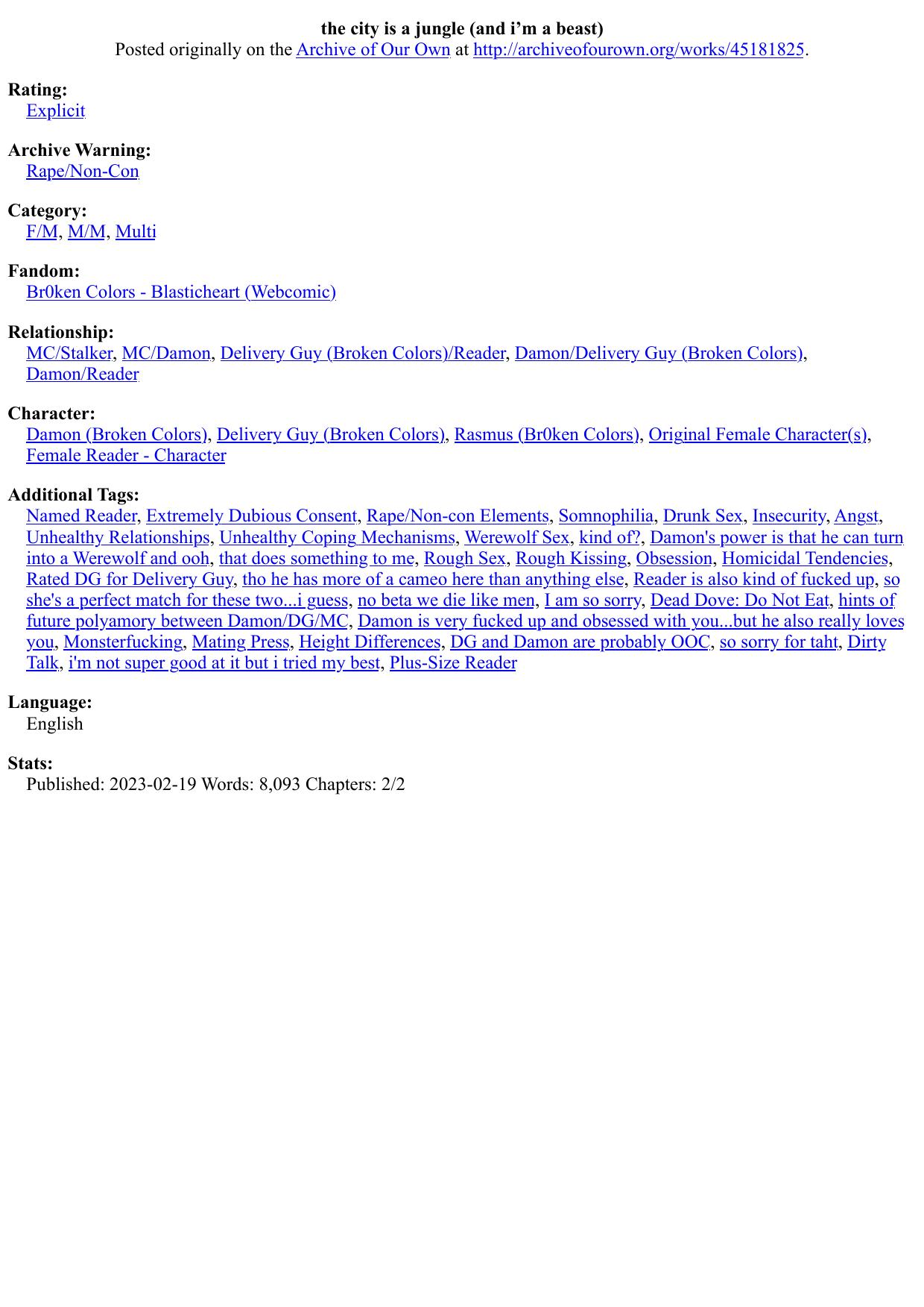 the city is a jungle (and i’m a beast)