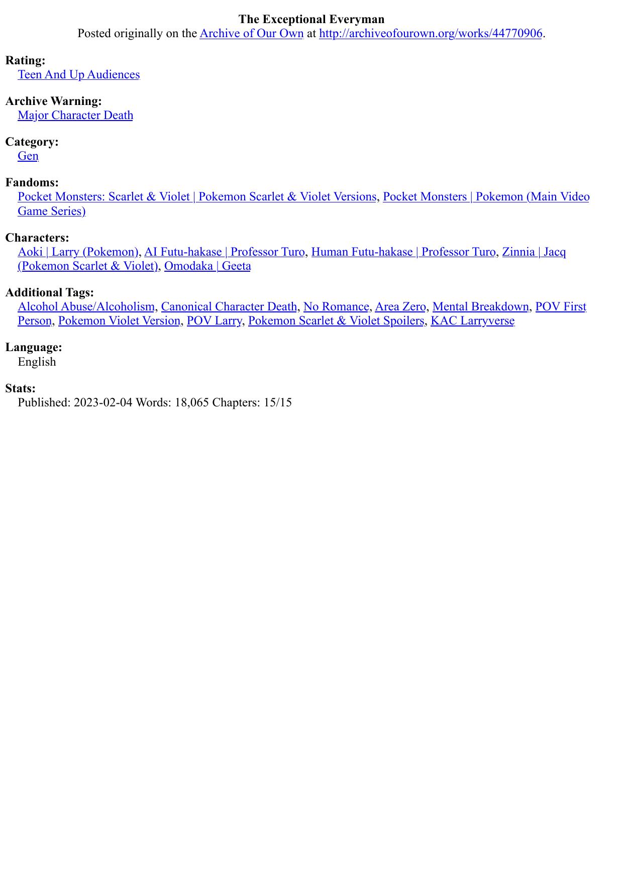 The Exceptional Everyman