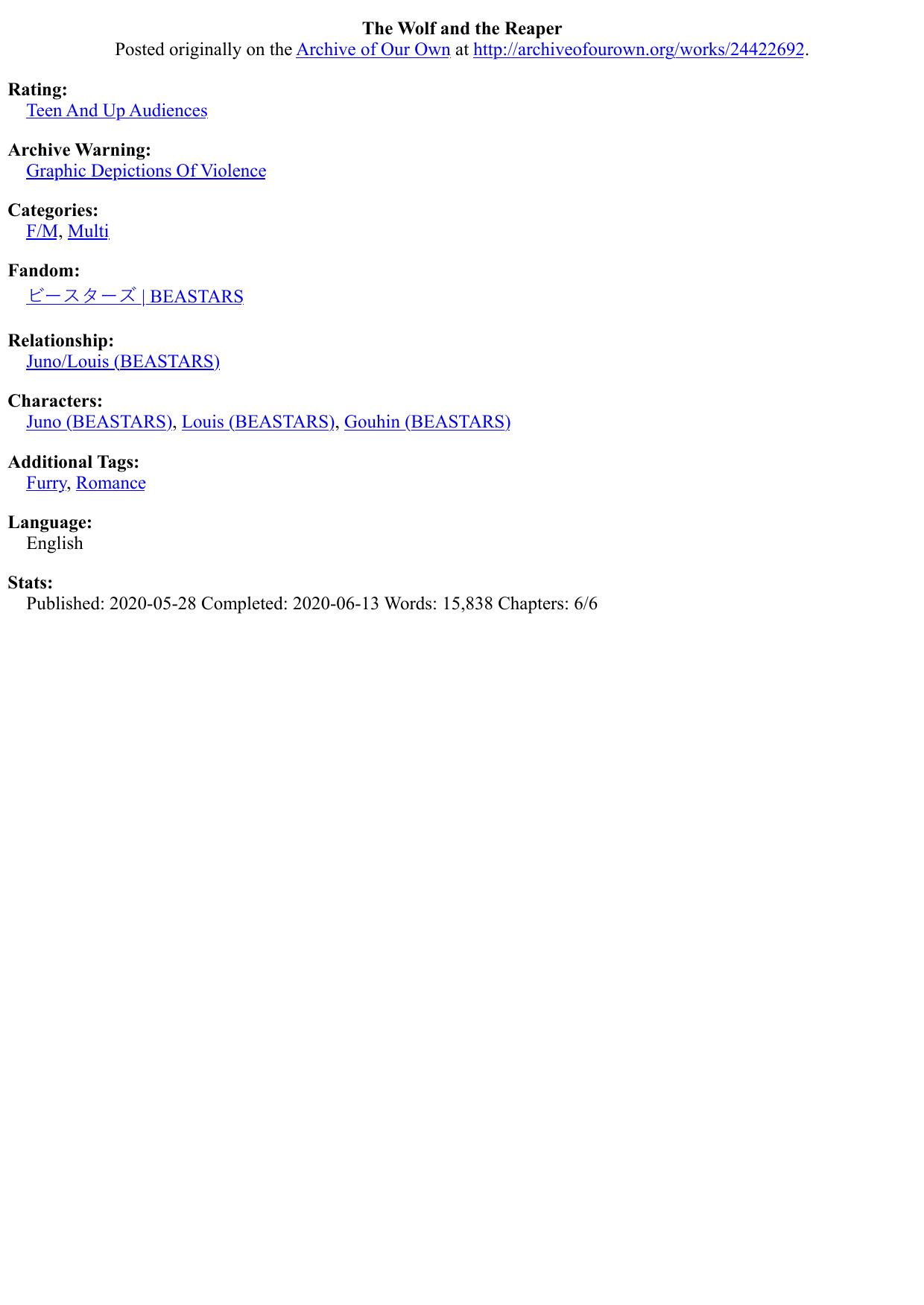 The Wolf and the Reaper