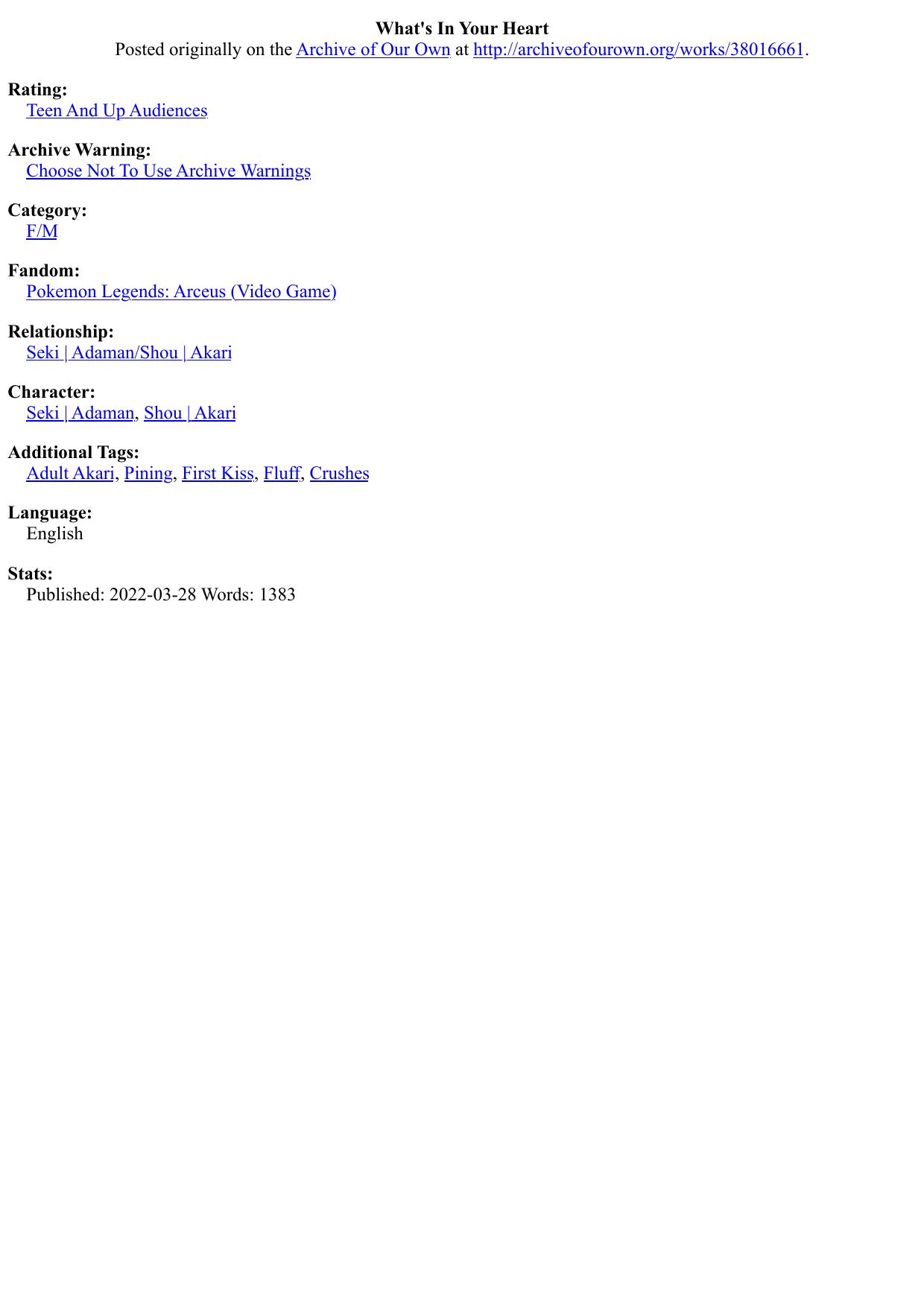 What's In Your Heart