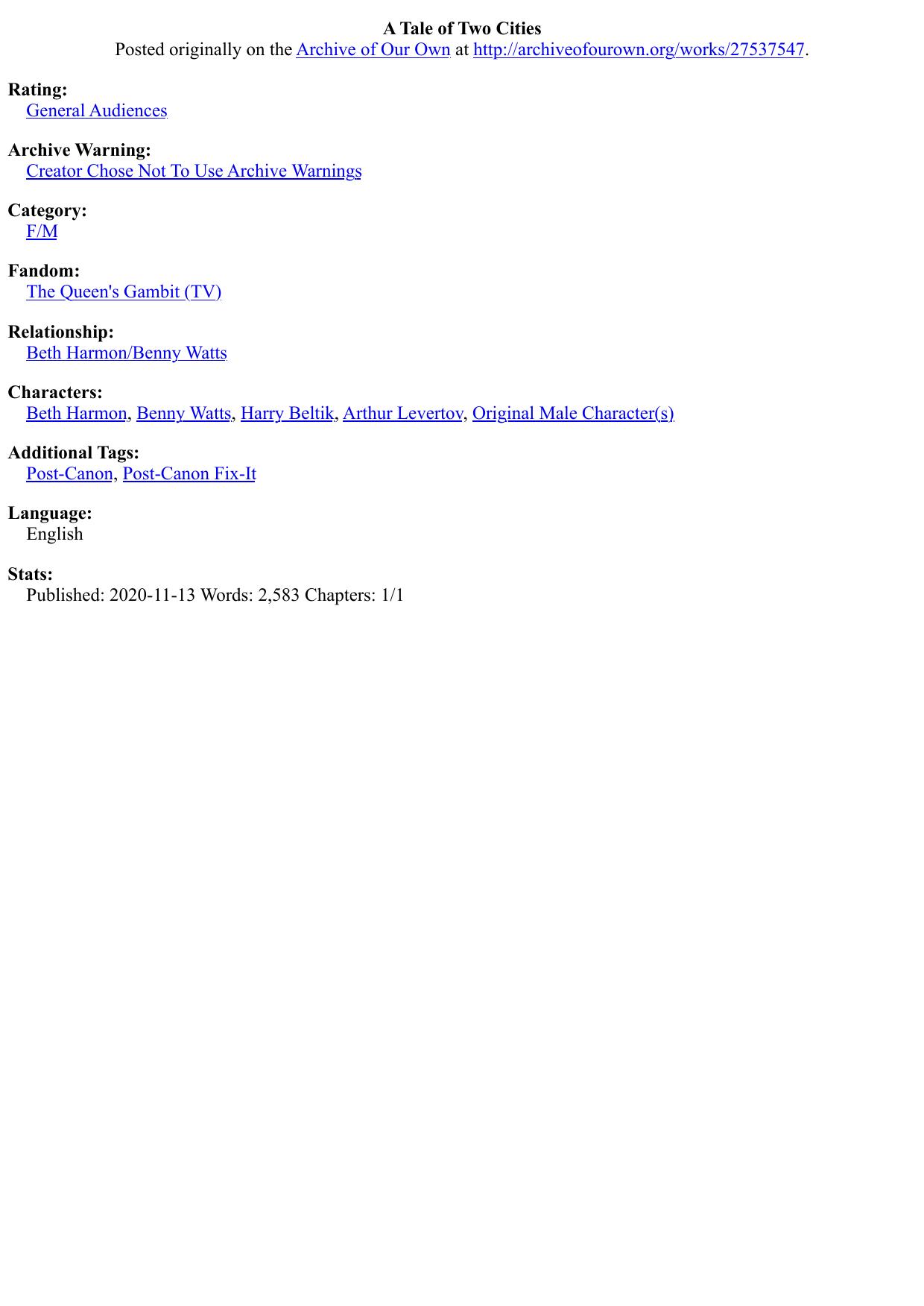 A Tale of Two Cities