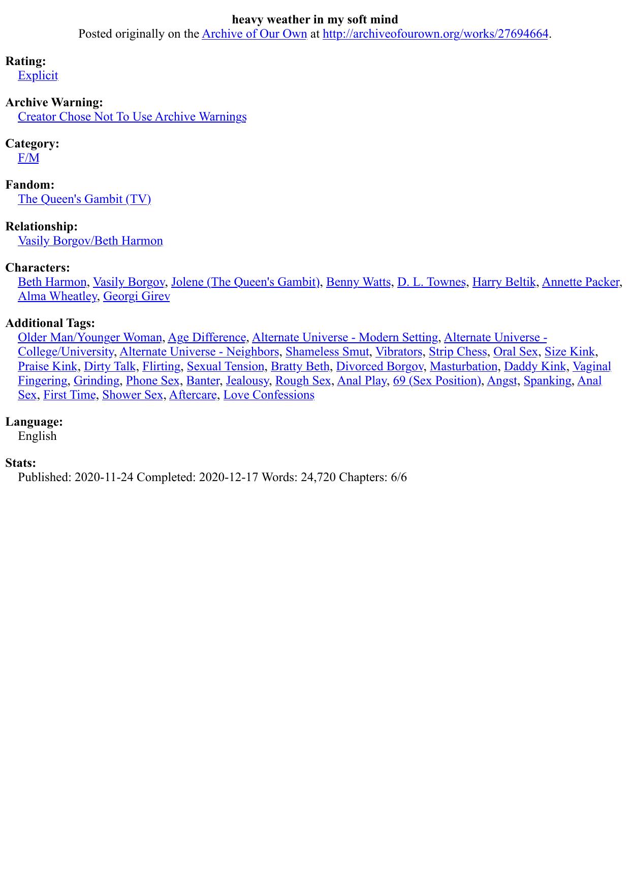 heavy weather in my soft mind