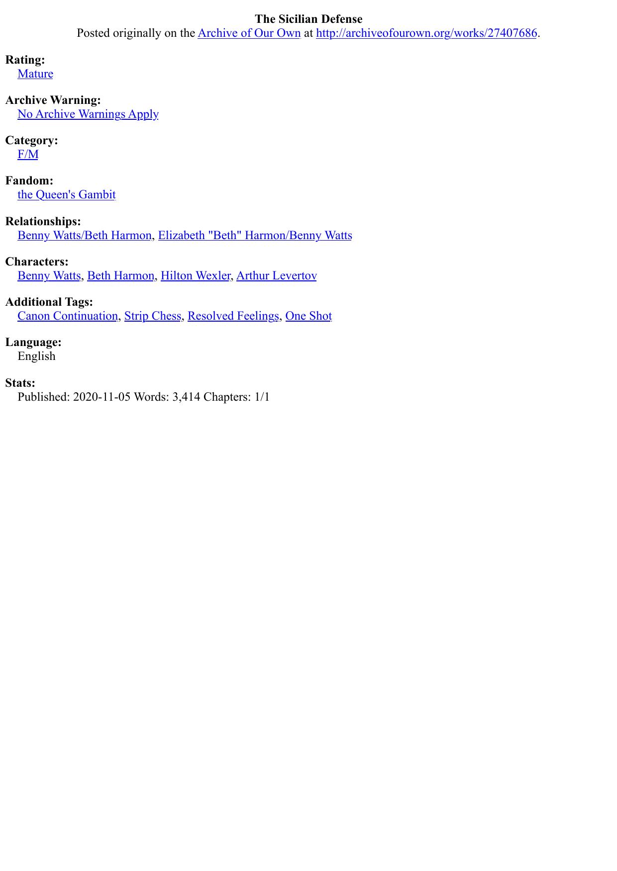 The Sicilian Defense