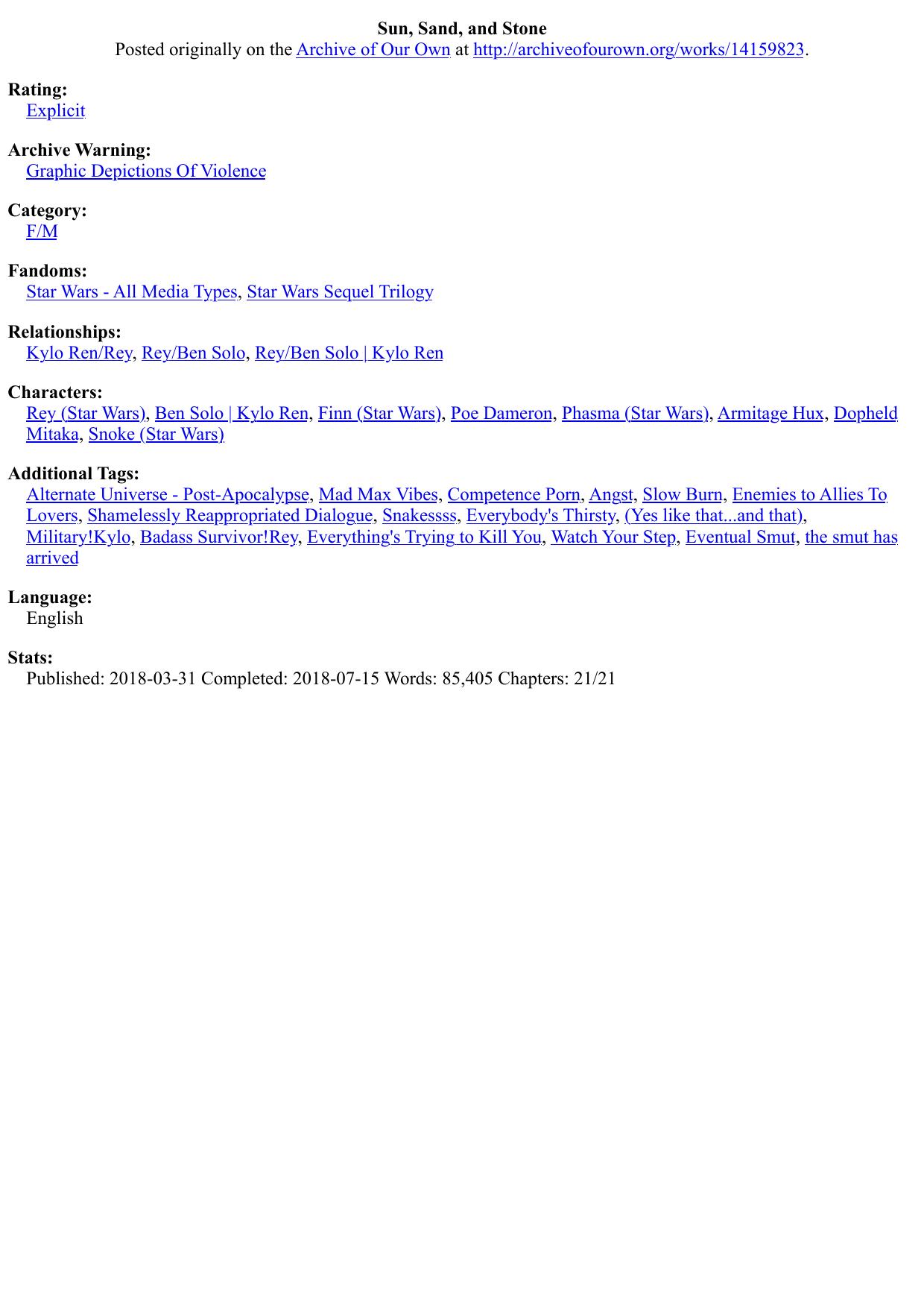 Sun, Sand, and Stone