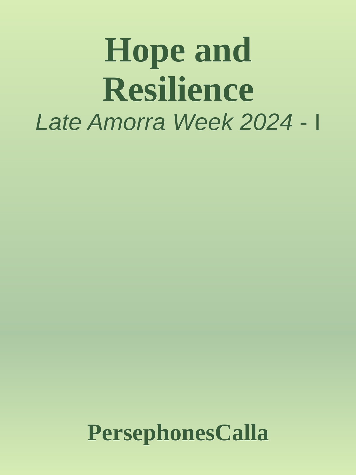 Hope and Resilience